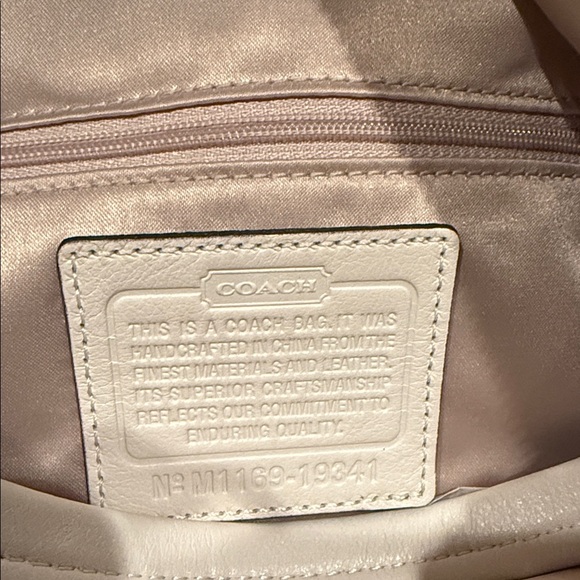 Coach White Woven Shoulder Bag - Picture 3 of 4